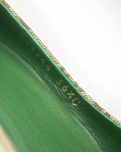 Vintage Gucci Monogram Canvas Pumps Chain Detail / 36.5 (US 6.5)