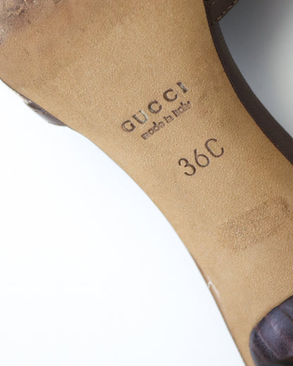 Vintage 2000s Gucci Classic GG Monogram Kitten Heel Mules / 36 (US 6)