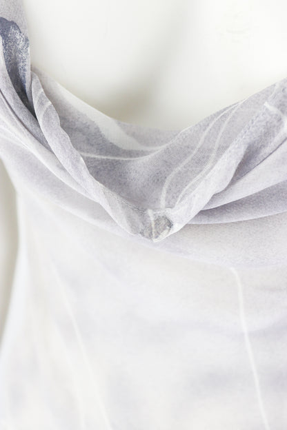 NWT Vintage Maria Grazia Severi Pale Lilac Viscose Slip Dress Rhinestones Straps / IT 42 (S-M)