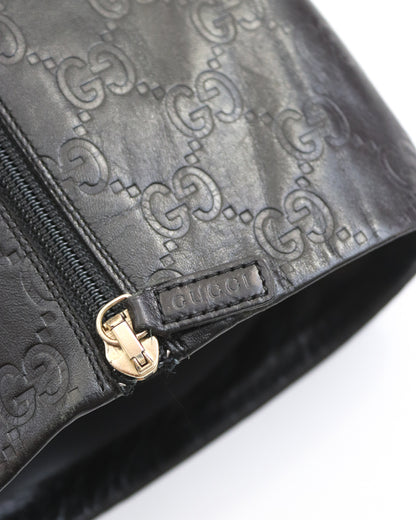Vintage Gucci by Tom Ford Black Guccissima Monogram Leather Boots / 37 (US 7)