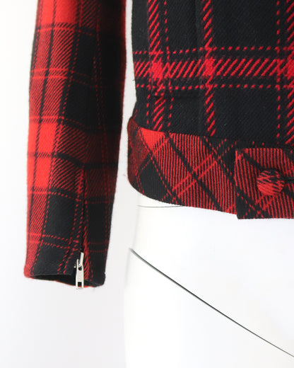 Vintage F/W 2003 Yohji Yamamoto Wool Plaid Runway Bomber Jacket / 1 (XS)