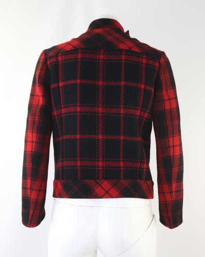 Vintage F/W 2003 Yohji Yamamoto Wool Plaid Runway Bomber Jacket / 1 (XS)