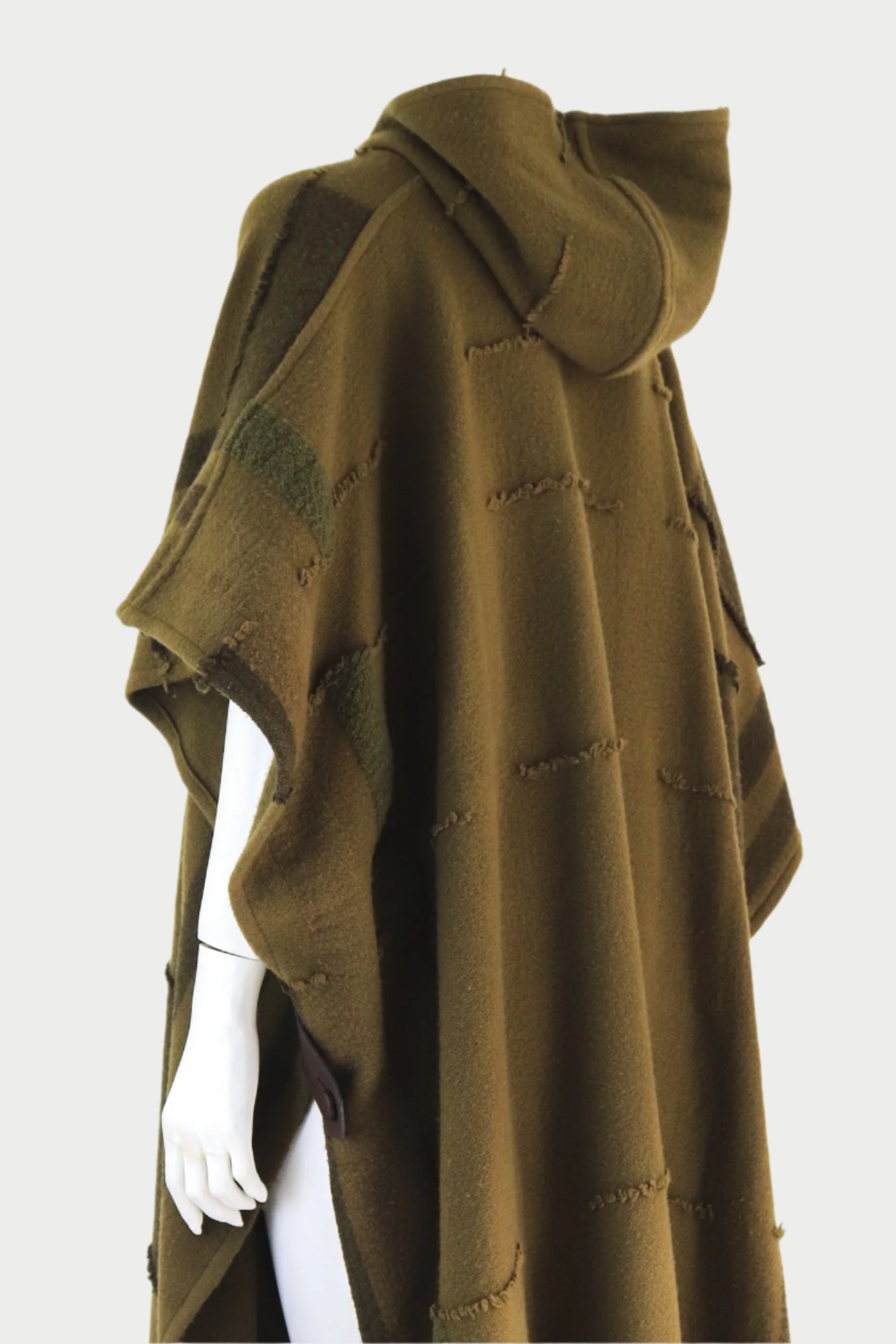 Vintage F/W 2006 Ralph Lauren Collection Purple Label Wool Poncho Cape Runway Coat
