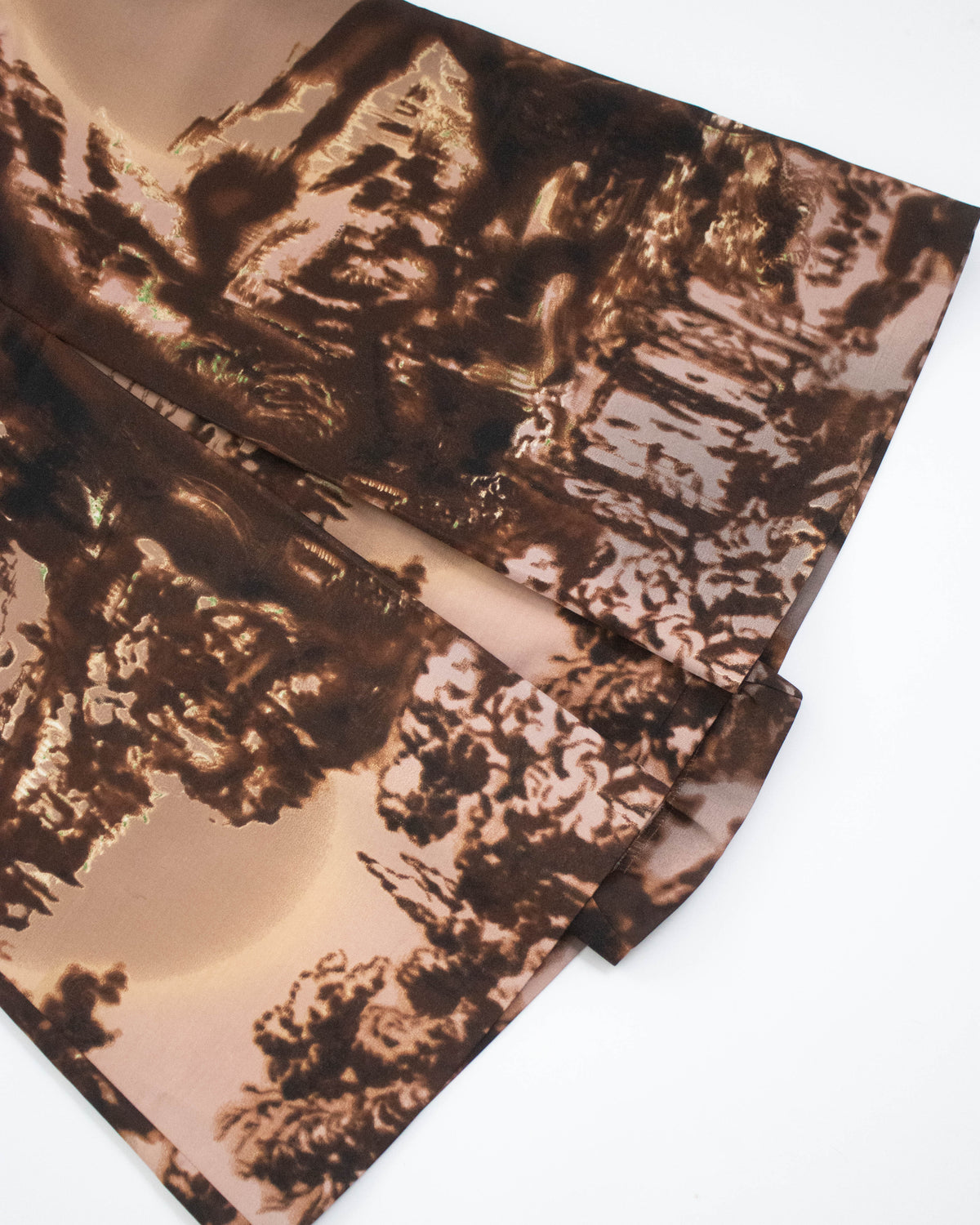 Vintage F/W 2004 Prada Landscape Print Wool Silk Skirt / IT 42 (S)
