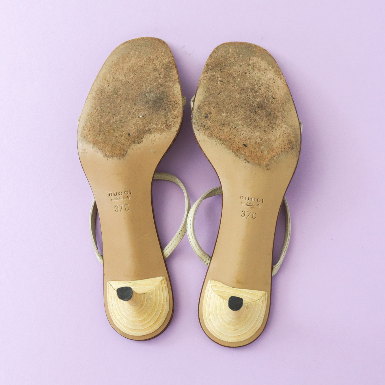 Vintage Gucci by Tom Ford Leather Kitten Heel Mules Metal Horsebit Detail / 37 (US 7)
