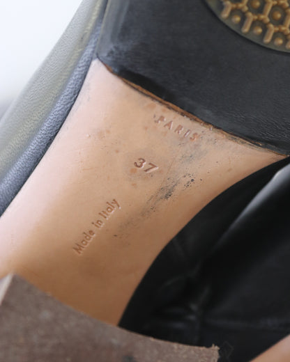 Celine by Phoebe Philo Black Leather Soft Ballerina Boots / 37 (US 7)