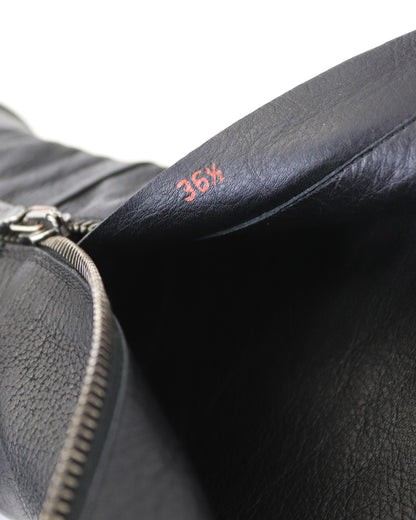 Vintage Prada Linea Rossa Leather Moto Boots / 36.5-37 (US 6.5-7)