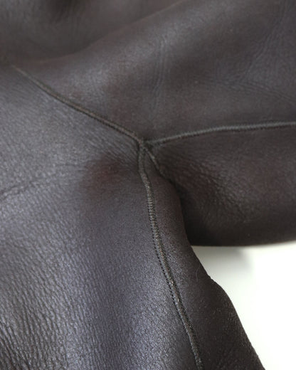 Vintage F/W 2001 Calvin Klein Collection Chocolate Brown Shearling Jacket / S-M