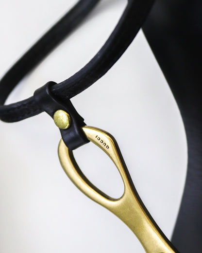 Vintage Gucci by Tom Ford Black Kitten Heel Mules Horsebit Detail / 37.5 (US 7.5)