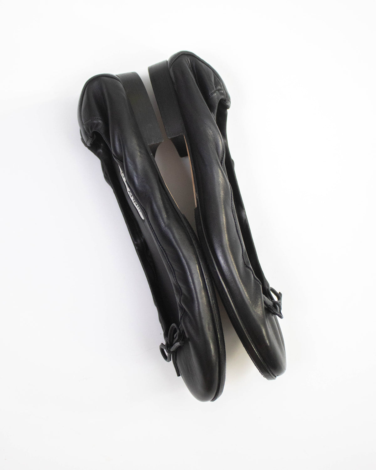 Manolo Blahnik Tobaly Black Soft Leather Ballet Flats / 35 (US 5)