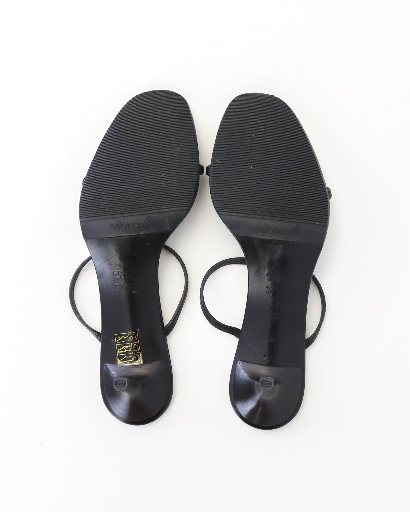 Vintage Gucci by Tom Ford Black Kitten Heel Mules Horsebit Detail / 37.5 (US 7.5)