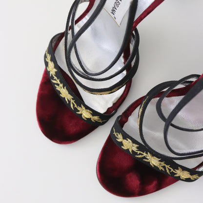 Vintage S/S 1998 Dolce&Gabbana Black Satin Embroidered Heels / 36 (US 6)
