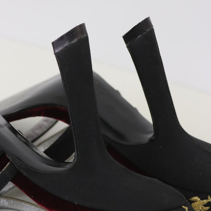 Vintage S/S 1998 Dolce&Gabbana Black Satin Embroidered Heels / 36 (US 6)