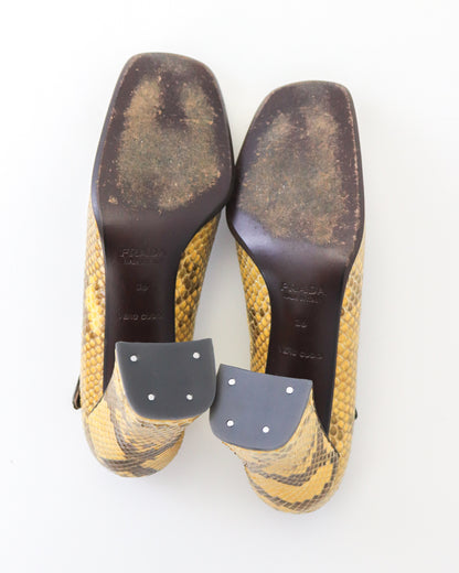 Vintage Prada Python Mary Jane Heels / 36 (US 6)