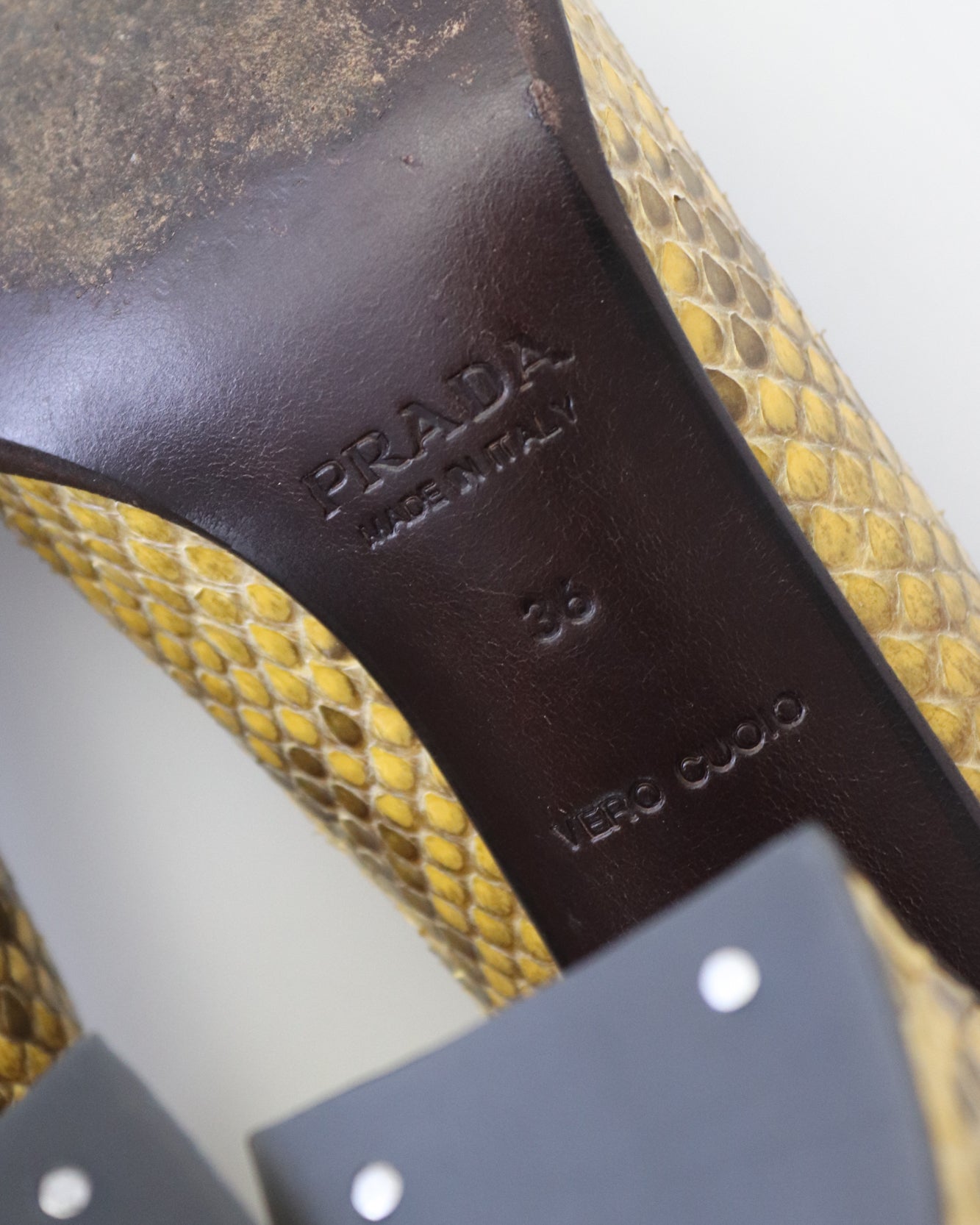 Vintage Prada Python Mary Jane Heels / 36 (US 6)