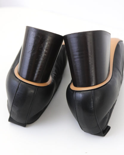 Celine S/S 2015 Phoebe Philo Runway Black Soft Ballerina Block Heels / 36 (US 6)