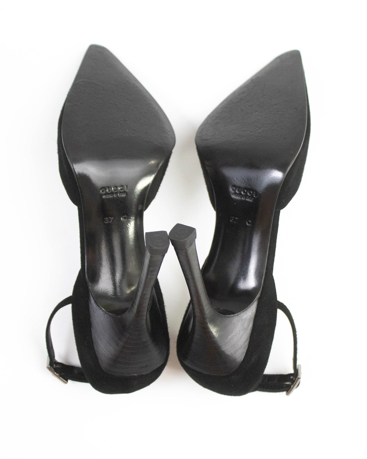 Vintage Gucci by Tom Ford Black Classic Stiletto Mary Jane Pumps / 37 (US 7)