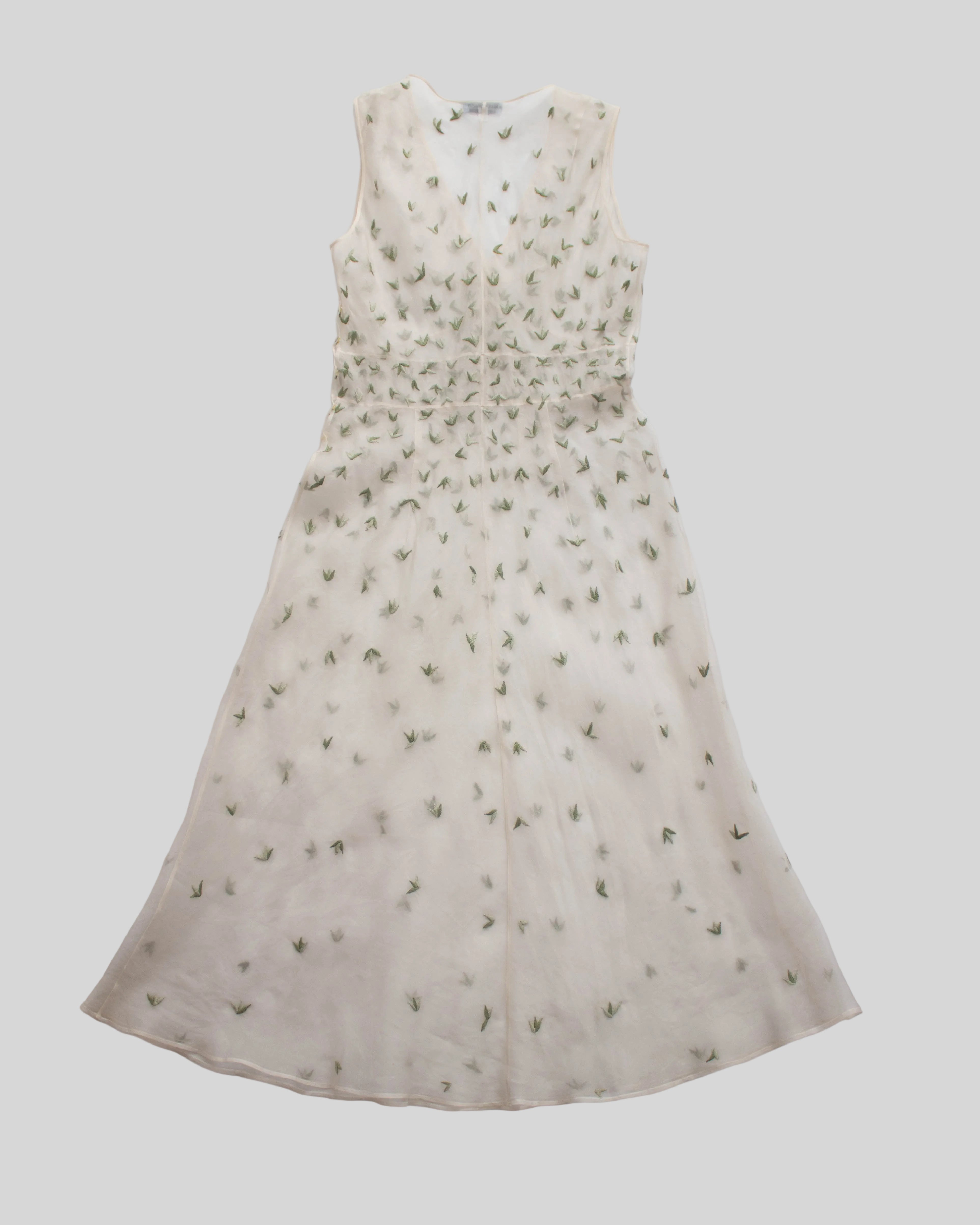 PRADA ドレス Vintage S/S 1995 Prada Sheer Embroidered Runway Dress / IT 42 (S