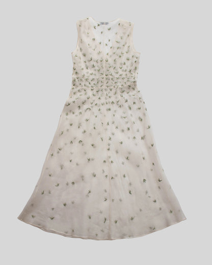 Vintage S/S 1995 Prada Sheer Embroidered Runway Dress / IT 42 (S)