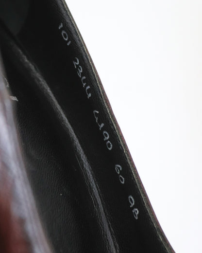 Rare S/S 1998 Gucci by Tom Ford Brown Ostrich Leather Crystal G Pumps / 39 (US 9)