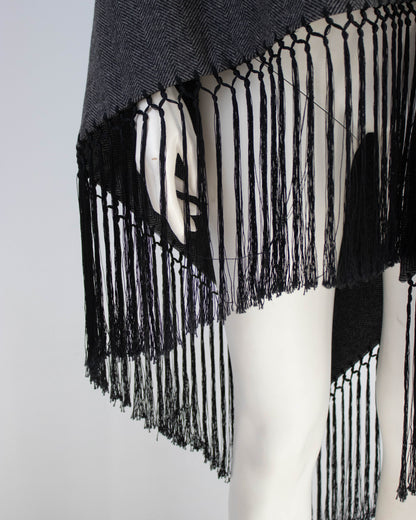 Vintage F/W 1998 Dolce&Gabbana Wool Herringbone Oversized Runway Shawl