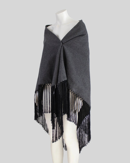 Vintage F/W 1998 Dolce&Gabbana Wool Herringbone Oversized Runway Shawl