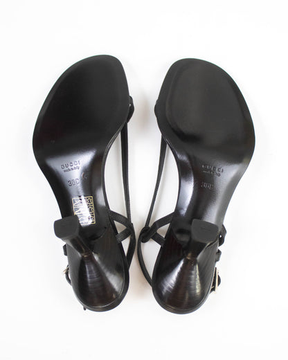 Vintage 1990s Gucci by Tom Ford Black Twisted Heels / 36 (US 6)