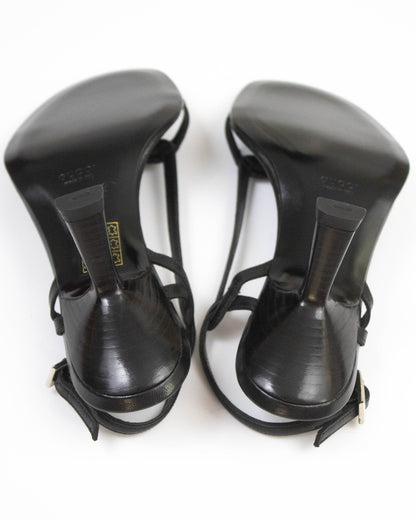 Vintage 1990s Gucci by Tom Ford Black Twisted Heels / 36 (US 6)