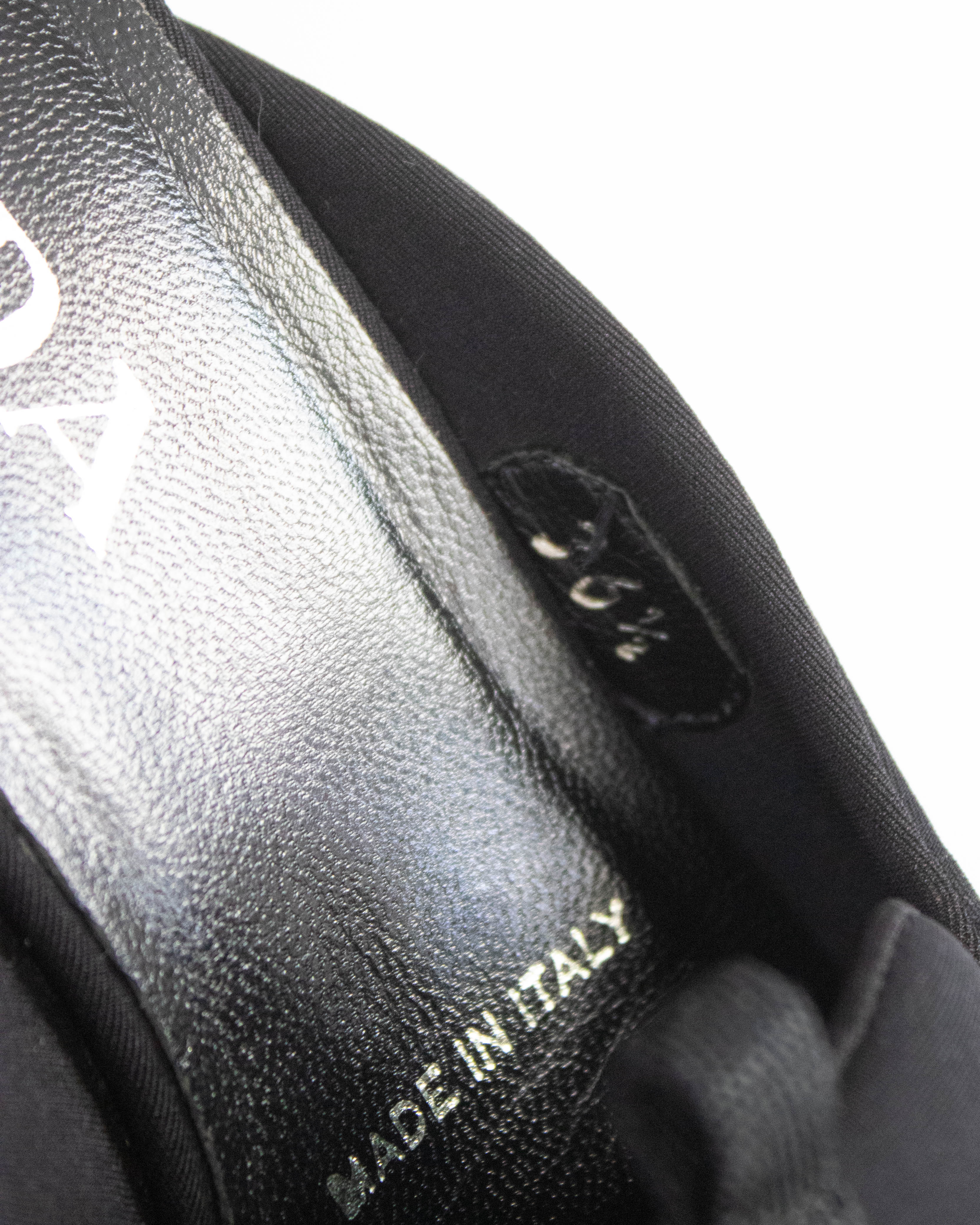 Vintage F/W 1999 Prada Black Nylon Kitten Heel Mules / 36.5 (US