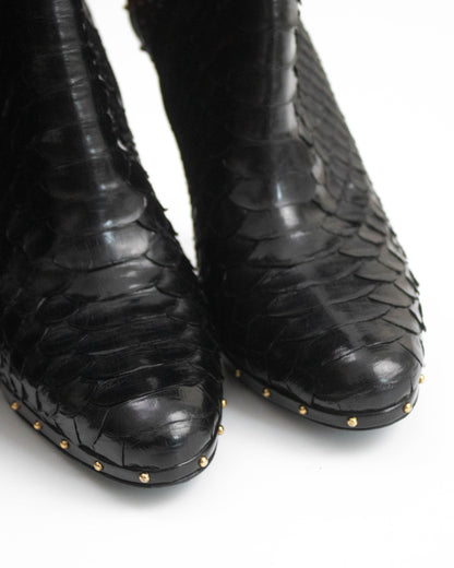 Vintage F/W 2003 Gucci by Tom Ford Black Runway Over-the-Knee Boots / 39 (US 9)