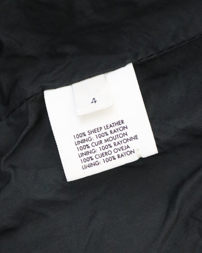 Vintage Calvin Klein Collection Black Soft Leather Blazer Jacket / 4 (XS-S)