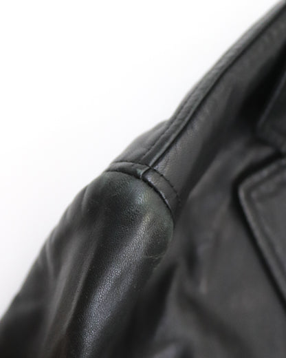 Vintage Calvin Klein Collection Black Soft Leather Blazer Jacket / 4 (XS-S)