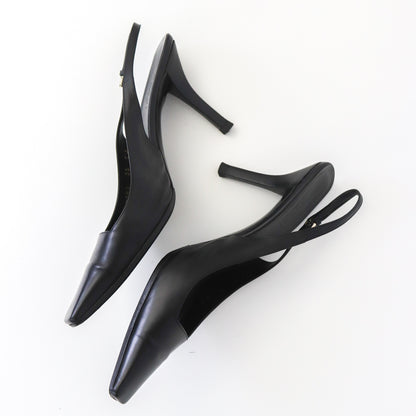 Vintage Gucci by Tom Ford Black Leather Classic Pumps G Letter Logo / 36 (US 6)