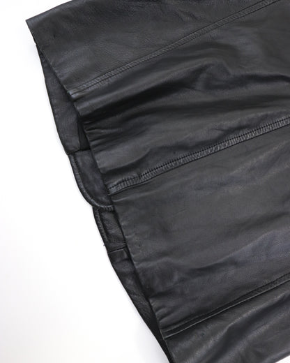 Vintage Calvin Klein Collection Black Soft Leather Blazer Jacket / 4 (XS-S)