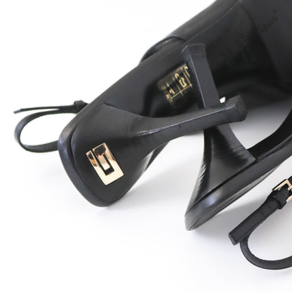 Vintage Gucci by Tom Ford Black Leather Classic Pumps G Letter Logo / 36 (US 6)
