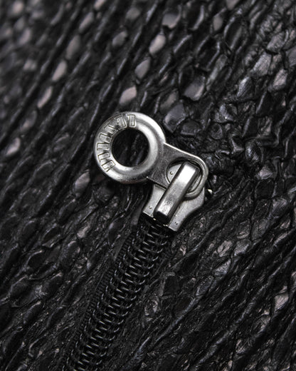 Vintage Le Silla Black Python Leather Stretch Boots / 38 (US 8)