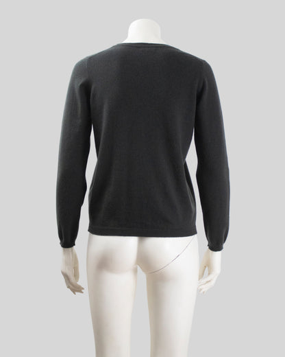 Margaret Howell Gray Charcoal Cashmere Sweater / 8 (S)