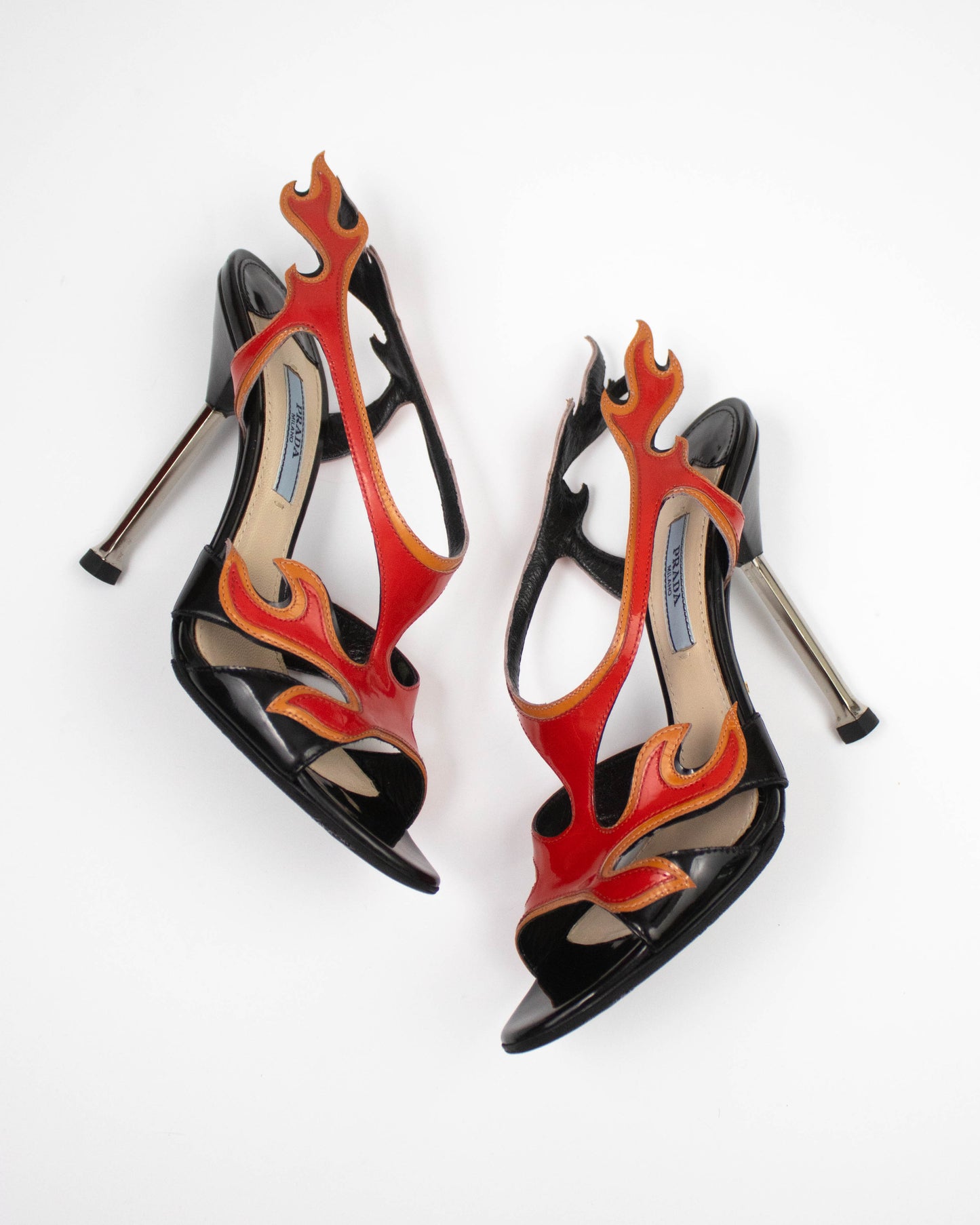 Prada S/S 2012 Red Patent Leather Flame Heels / 36 (US 6)