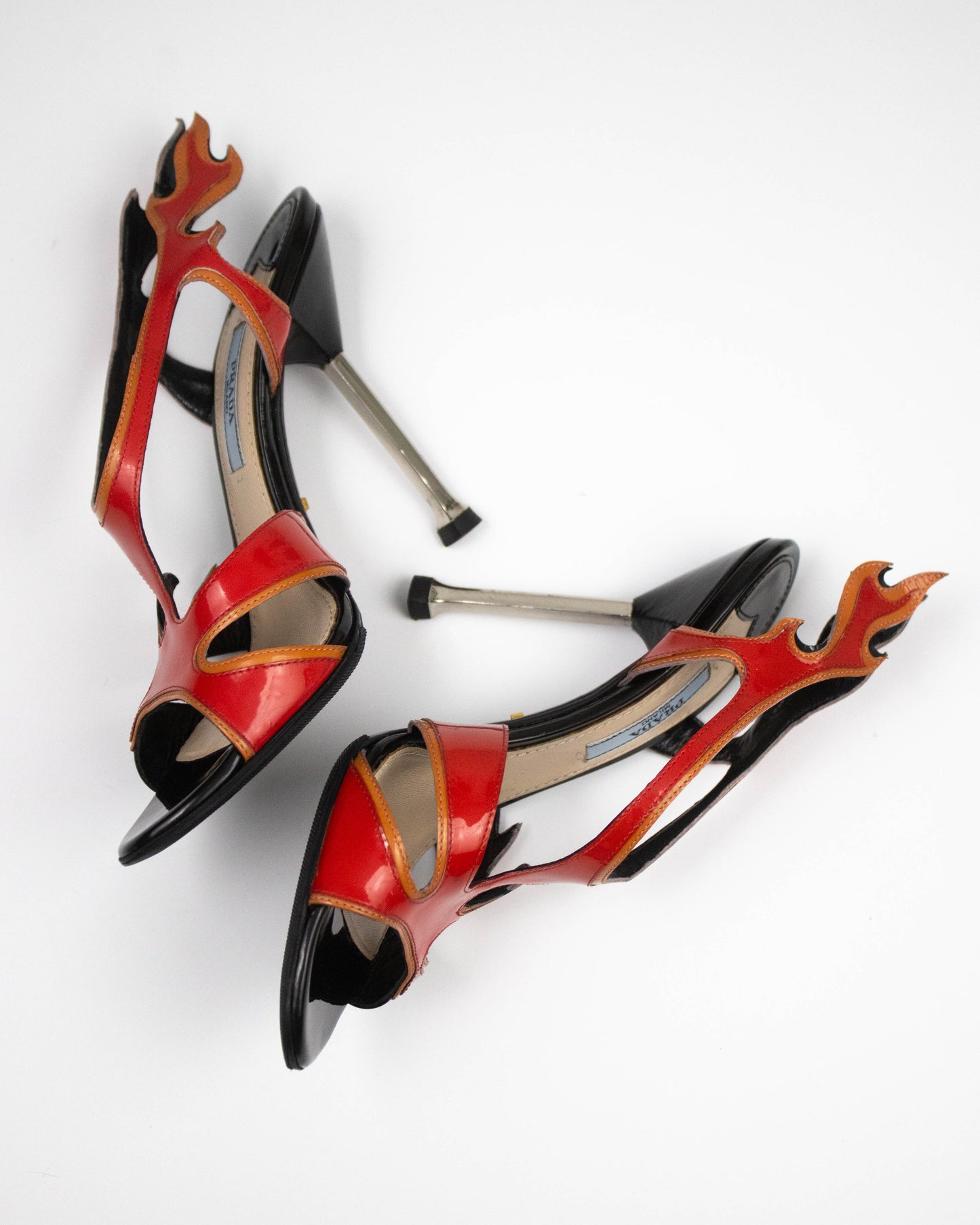 Prada S/S 2012 Red Patent Leather Flame Heels / 36 (US 6)