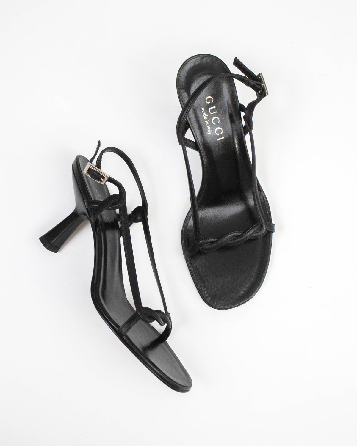 Vintage 1990s Gucci by Tom Ford Black Twisted Heels / 36 (US 6)