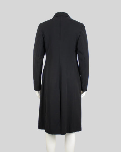 Vintage 1990s Prada Black Nylon Trench Coat As seen on CBK