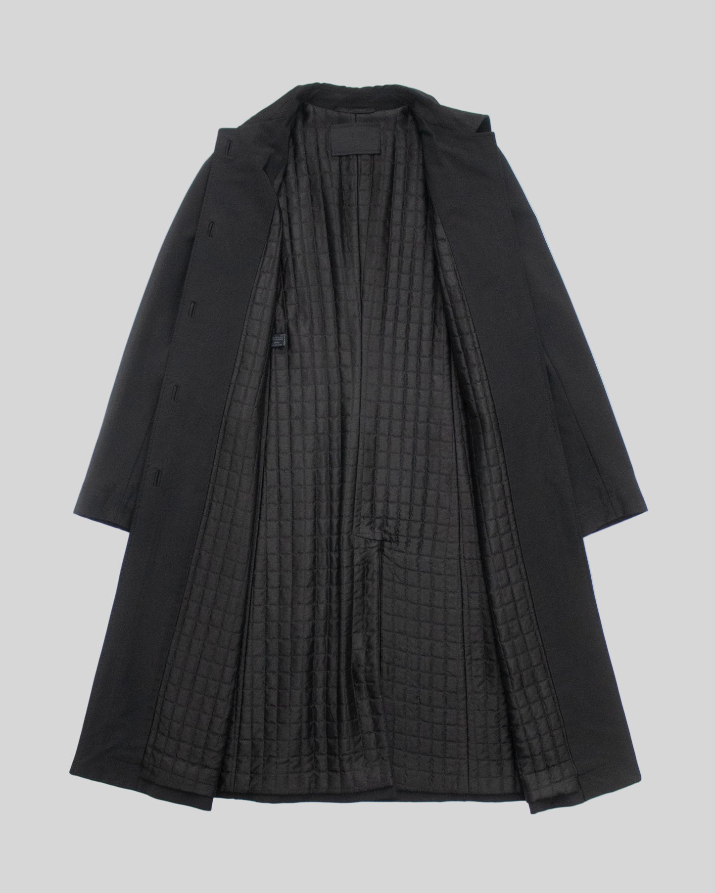 Vintage 1990s Prada Black Nylon Trench Coat As seen on CBK