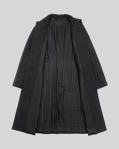 Vintage 1990s Prada Black Nylon Trench Coat As seen on CBK