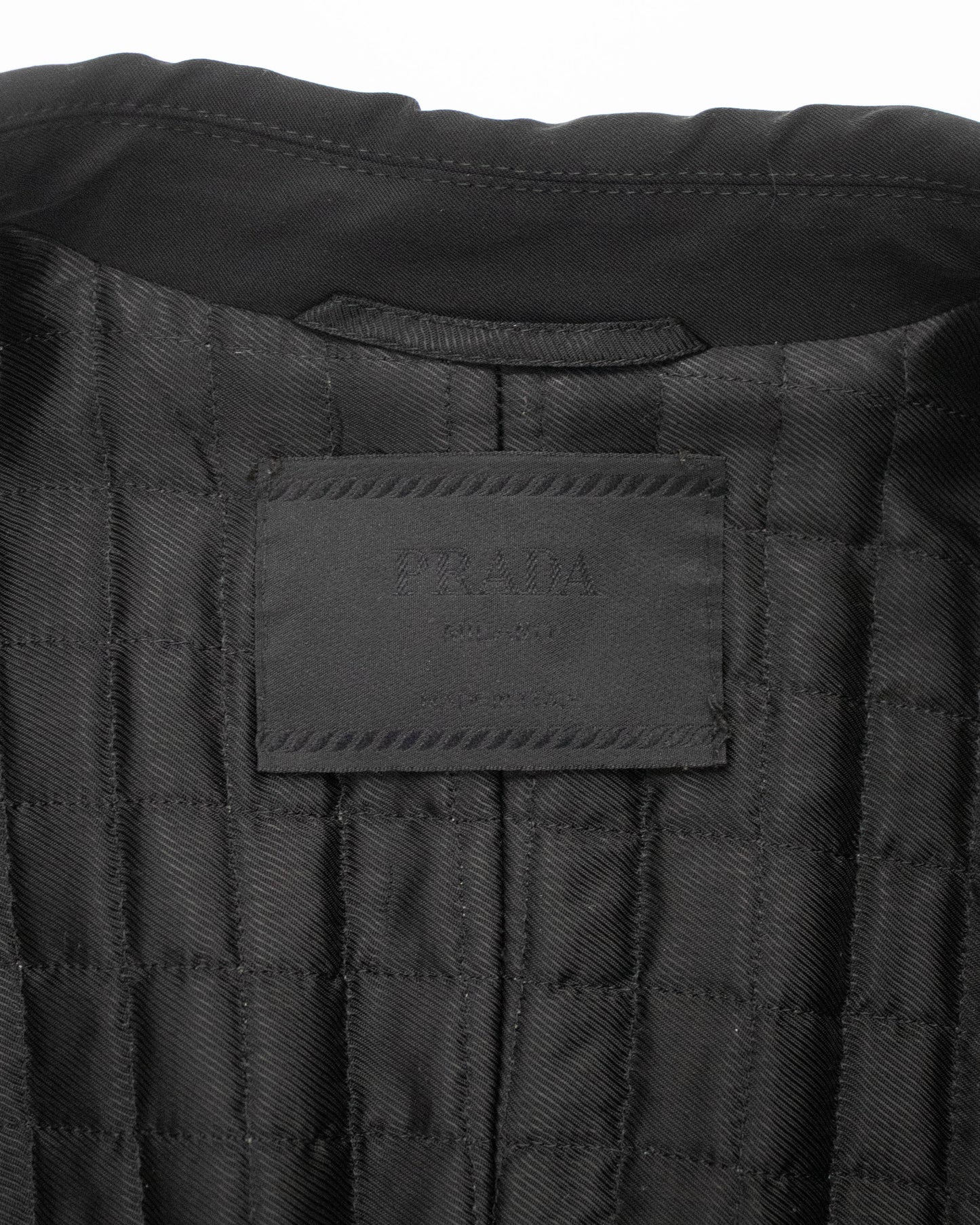 Vintage 1990s Prada Black Nylon Trench Coat As seen on CBK