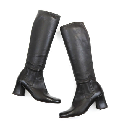 Vintage 1990s Prada Sock Boots As seen on Carolyn Bessette Kennedy / 38 (US 8)