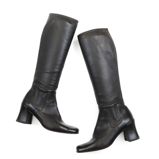 Vintage 1990s Prada Sock Boots As seen on Carolyn Bessette Kennedy / 38 (US 8)