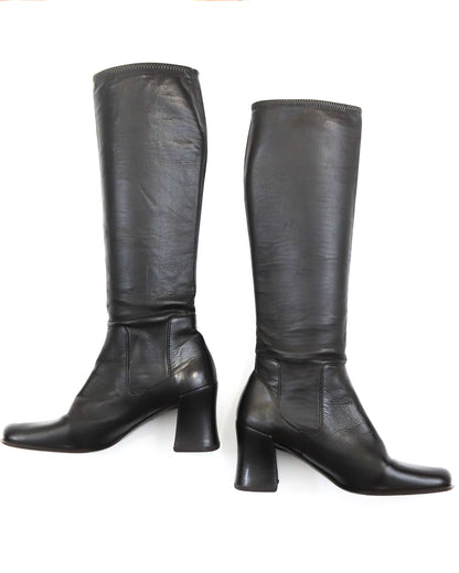 Vintage 1990s Prada Sock Boots As seen on Carolyn Bessette Kennedy / 38 (US 8)