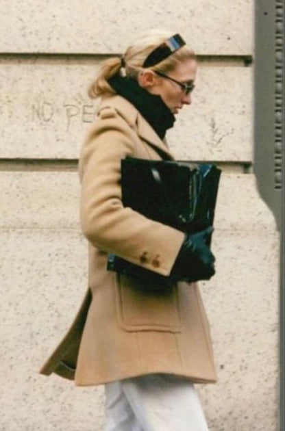 Vintage 1990s Prada Spazzolato Patent Leather Shoulder Bag