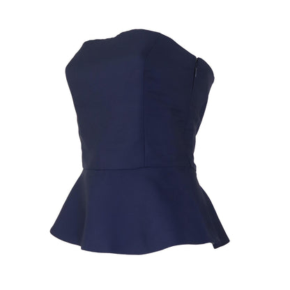 Vintage 2000s Ralph Lauren Collection Viscose Silk Boned Corset Peplum Top / XS