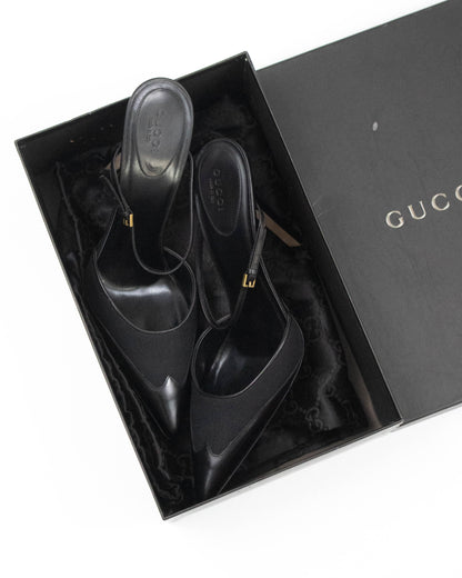 Vintage 2002 Gucci by Tom Ford Pointed Toe Mule Heels / 39 (US 9)